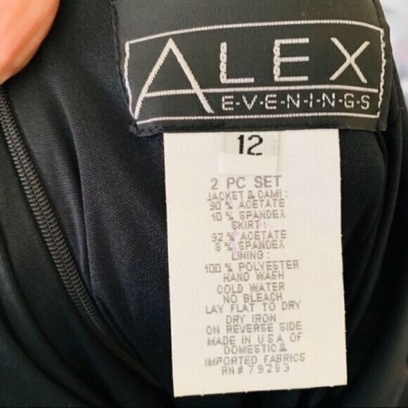 Alex Evenings Mother of the Bride/Groom Formal Long Dress Sz 12 Gold Black - Picture 5 of 7